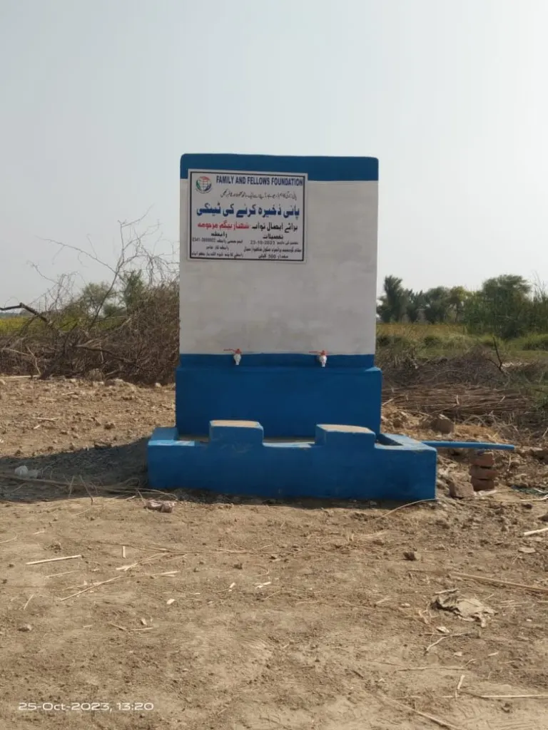 Community water station built by Family and Fellows Foundation